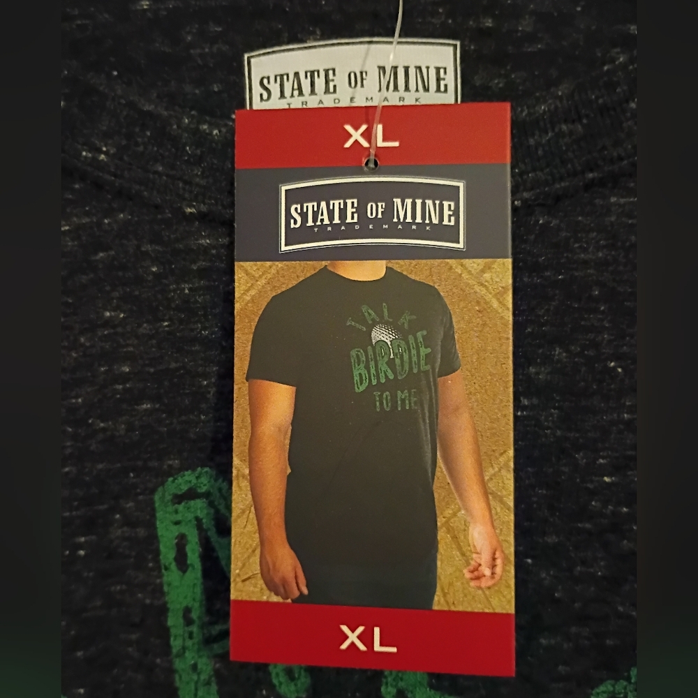 State of Mind Men's Black Tee with Green Golf Graphic Sz XL - Picture 2 of 7